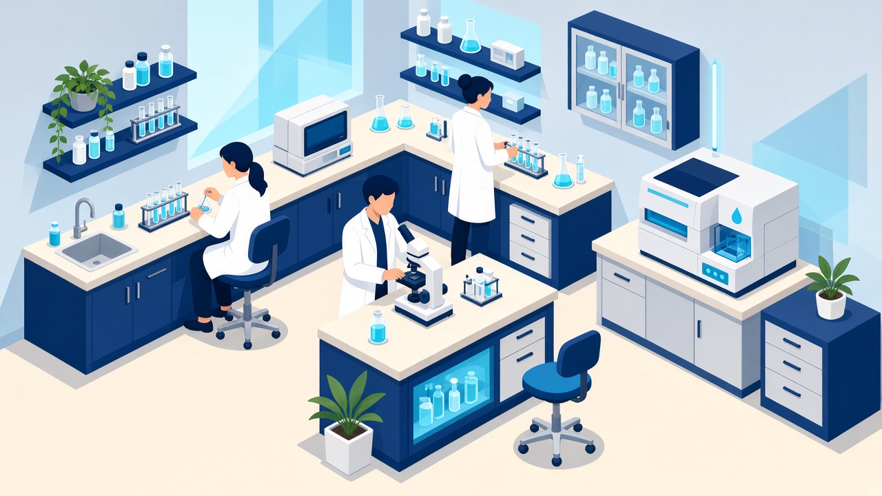 Scientists working in a laboratory